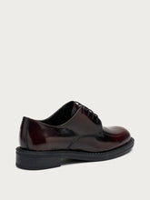 Brushed leather lace-ups - Bordeaux | FRAU