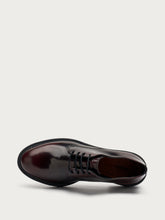 Brushed leather lace-ups - Bordeaux | FRAU