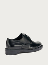 Brushed leather lace-ups - Black | FRAU