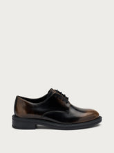 Brushed leather lace-ups - Taupe | FRAU