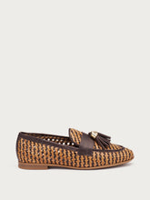 Mokassin aus geflochtenem Leder mit Quästchen - EBENHOLZmou | FRAU