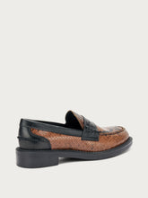 Bi-material varsity loafers - Coffee | FRAU