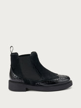 Bi-material Chelsea boots - Black | FRAU