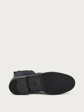 Finished suede Chelsea boots with wing-tip design - Blue | FRAU