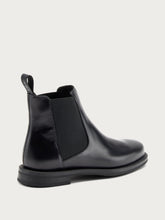 Leather Chelsea boots with shaded finish - Black | FRAU