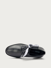 Leather lace-ups with satin laces - Black | FRAU