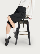 Leather lace-ups with satin laces - Black | FRAU