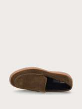 Men's casual green suede slip-ons - Fern/Barley | FRAU