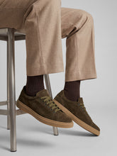 Men's green suede sneakers - Fern/Barley | FRAU