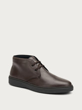 Lässige Herren-Ankle-Boots aus Leder in Dunkelbraun - Dunkelbraun | FRAU