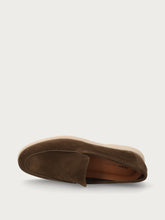 Men's casual green suede loafers - Fern/Desert | FRAU