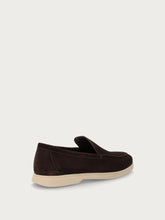Men's casual dark brown suede loafers - Pepper/Desert | FRAU