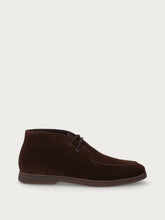 Men's dark brown suede desert boots with tonal sole - Cocoa/Tobacco | FRAU