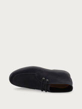 Herren-Desert-Boots aus Veloursleder in Nachtblau - Off Black/Schwarz | FRAU