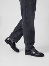Men's elegant midnight blue polished calfskin loafers - Blue | FRAU