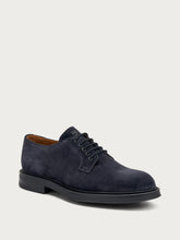 Men's smart-casual blue suede lace-ups - Blue | FRAU