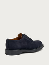 Men's smart-casual blue suede lace-ups - Blue | FRAU
