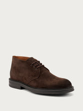 Men's smart-casual brown suede lace-up ankle boots - Pepper | FRAU