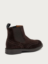 Men's brown suede Beatle boots with wing-tip design - Pepper | FRAU