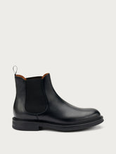 Men's smart-casual black leather Beatle boots - Black | FRAU