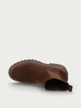 Women's brown suede Beatle boots with chunky sole - Cocoa | FRAU