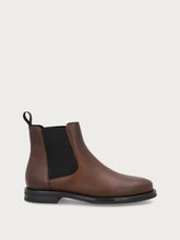 Women's minimal tan leather Beatle boots - Leather | FRAU