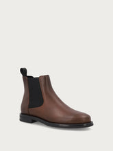 Women's minimal tan leather Beatle boots - Leather | FRAU