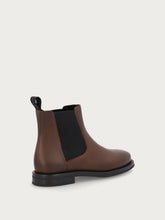 Women's minimal tan leather Beatle boots - Leather | FRAU