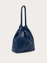 Secchiello in pelle - Blu | FRAU