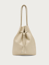 Beuteltasche aus Leder - Creme | FRAU