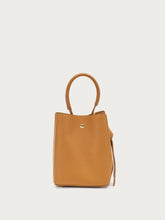 Leather mini bucket bag - Caramel | FRAU