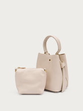 Mini secchiello in pelle - Crema | FRAU