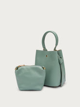 Mini secchiello in pelle - Salvia | FRAU