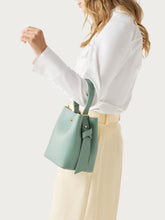 Mini secchiello in pelle - Salvia | FRAU