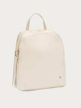 Rucksack aus Leder - Creme | FRAU