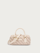 Bauletto-Tasche aus Bast - Creme | FRAU