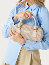 Bauletto-Tasche aus Bast - Creme | FRAU