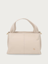 Handtasche aus weichem Leder - Creme | FRAU