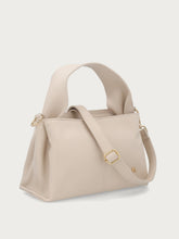 Handtasche aus weichem Leder - Creme | FRAU