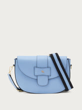 Rigid leather crossbody bag - Denim | FRAU