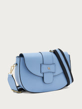 Rigid leather crossbody bag - Denim | FRAU