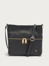 Leather bag with animal-print strap - Black | FRAU