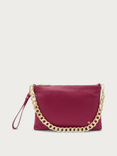 Leather clutch with chain - Cosmos | FRAU