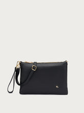 Leather clutch with chain - Black | FRAU