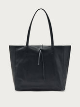 Soft leather shopping tote - Black | FRAU