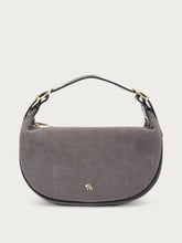 Soft suede handbag - Asphalt | FRAU