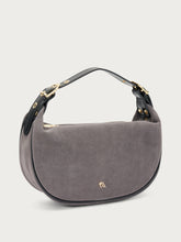 Soft suede handbag - Asphalt | FRAU