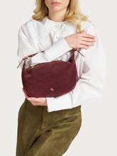 Soft suede handbag - Bordeaux | FRAU