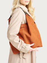 Soft suede tote bag - Rust | FRAU