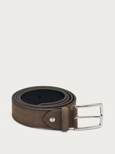 Suede belt with double stitching - Mink | FRAU